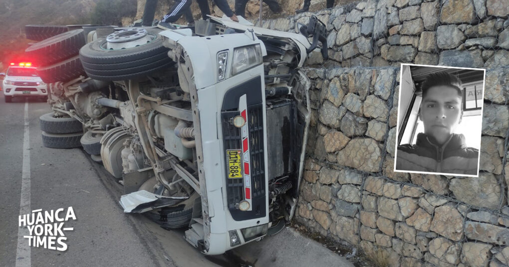 Huancavelica Conductor murió tras chocar su tráiler contra muro de