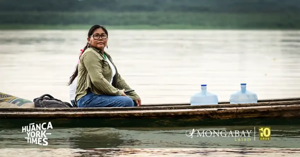 Mari Luz Canaquiri Murayari en el río Marañón. Foto: cortesía Goldman Environmental Prize
