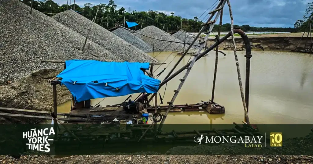 Actividad minera en el territorio de la comunidad indígena de San Jacinto. Crédito: Yvette Sierra Praeli